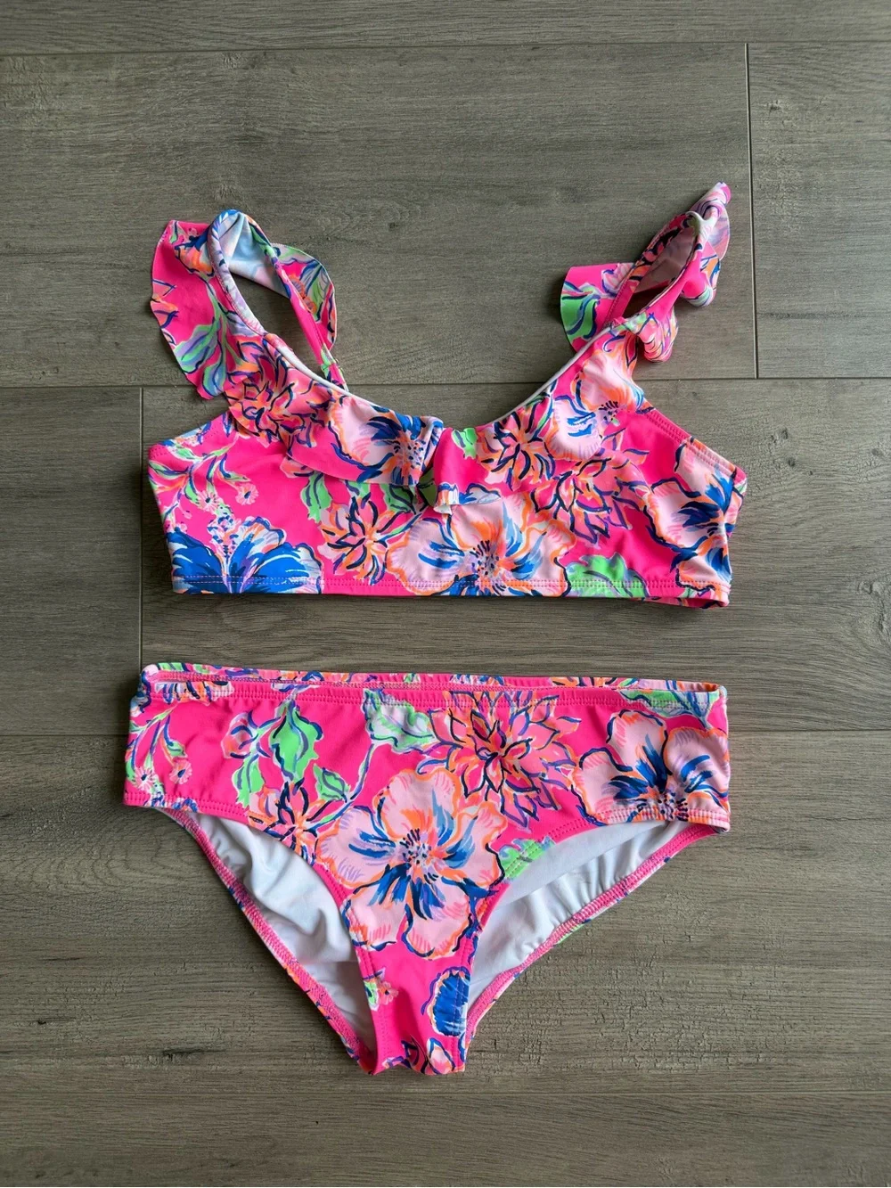 Lilly Pulitzer girls Mini Kasme Bikini Upf 50+ - size 10